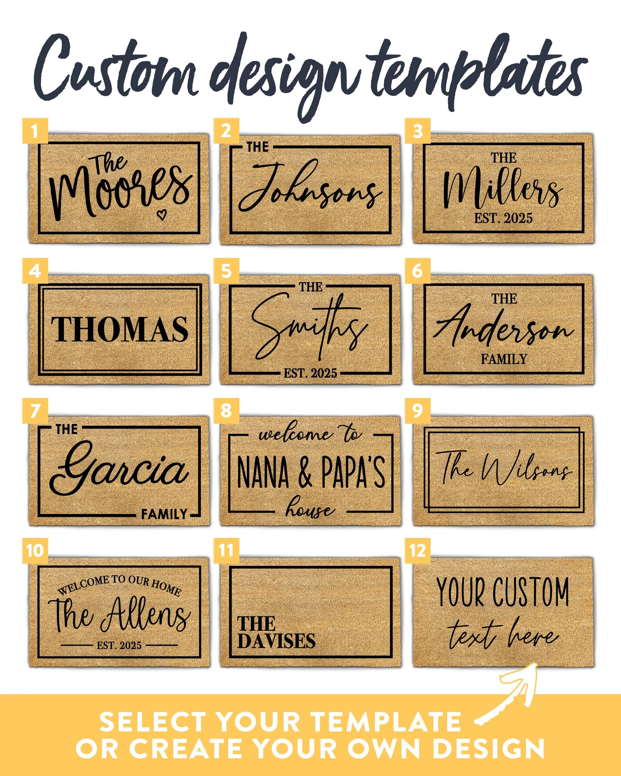 Welcome To Our Home Custom Outdoor Doormat Collection - Custom Doormat Make Great Gifts - Housewarming Gift For New Homeowners