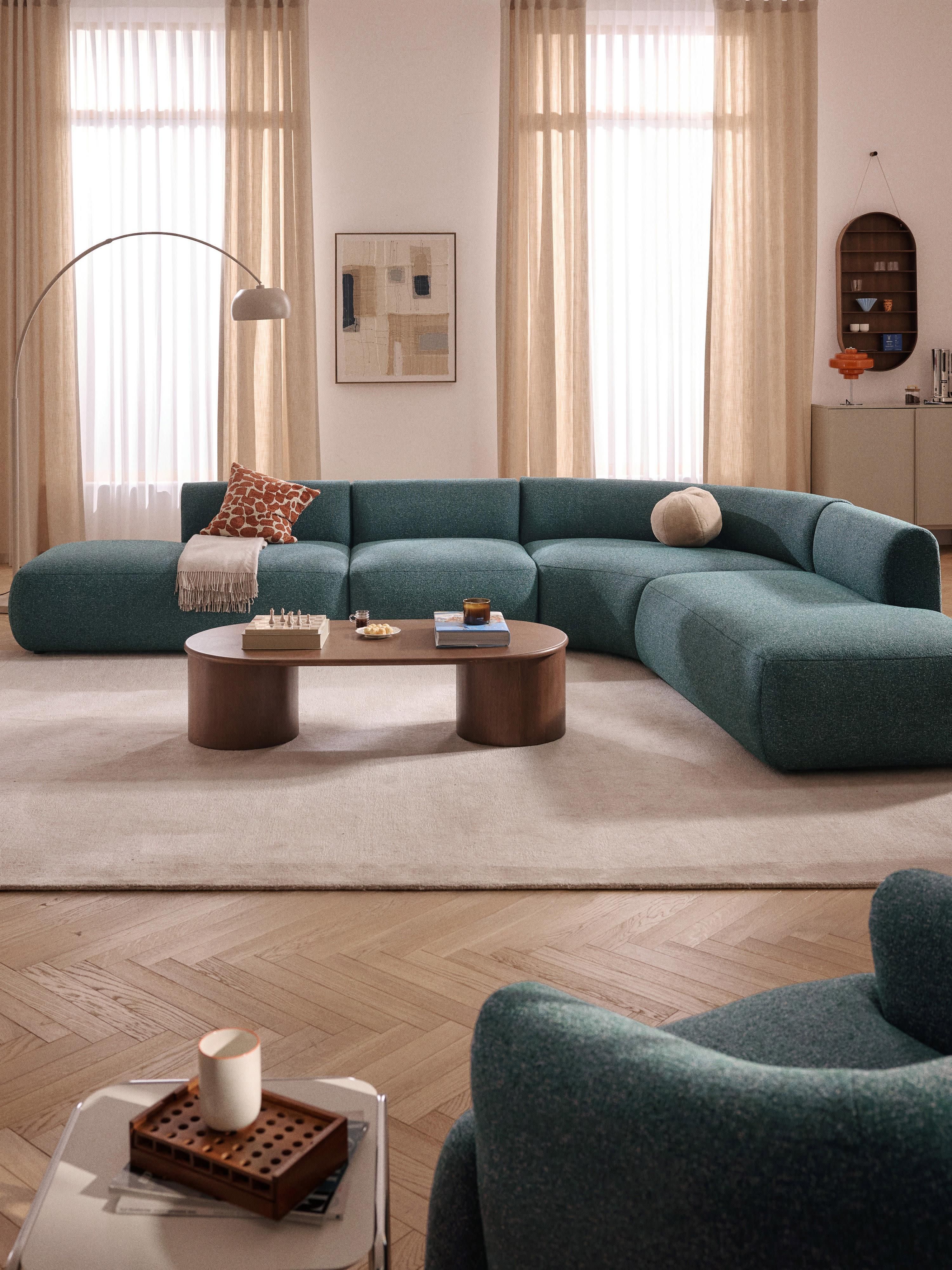 Modulares Bouclé-Ecksofa Sofia (4-Sitzer)