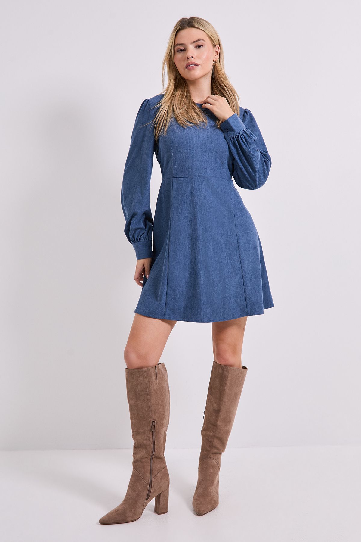 Dorothy Perkins Seam Detail Cord Mini Dress