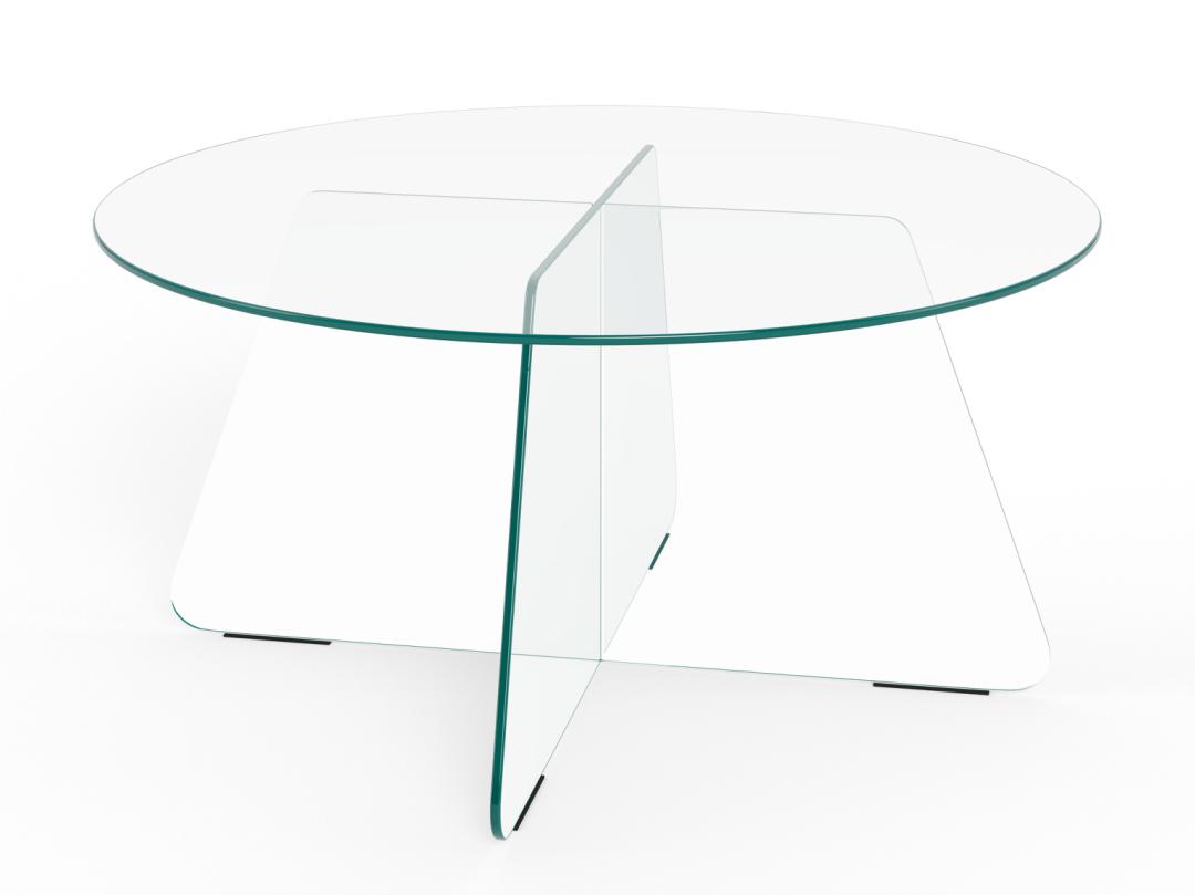 Rebellenclub Circe Salontafel - ø80 cm - Transparant Glas