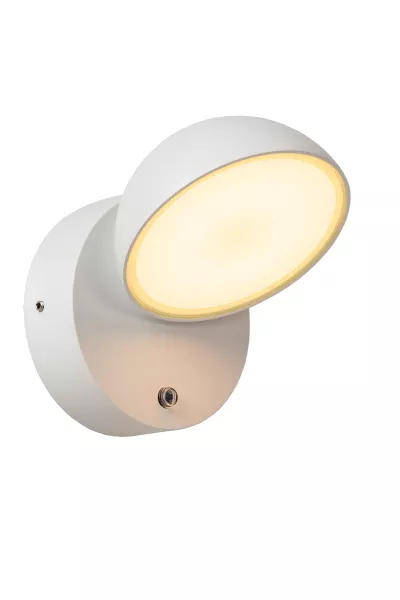 Kinkiet zewnętrzny FINN z czujnikiem biały LED 1x12W 1200lm IP54 Lucide
