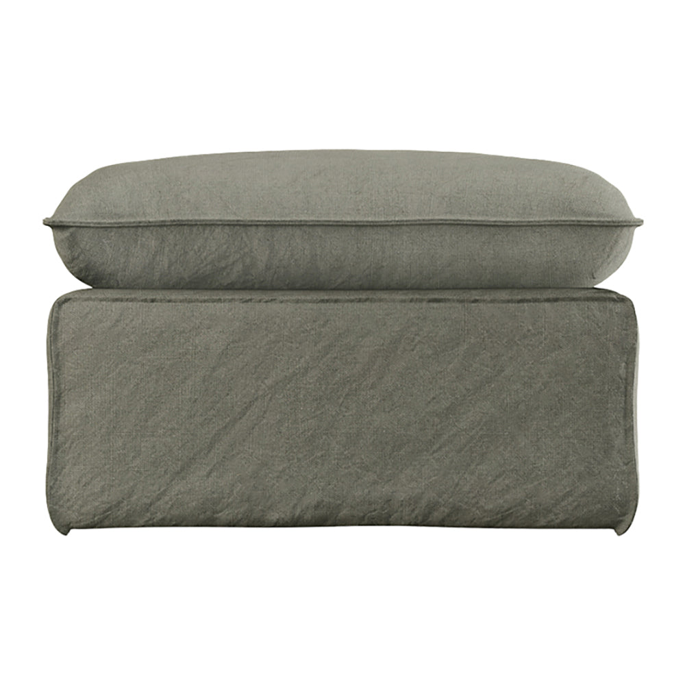HKliving Nomad Hocker - Linnen - Army Green