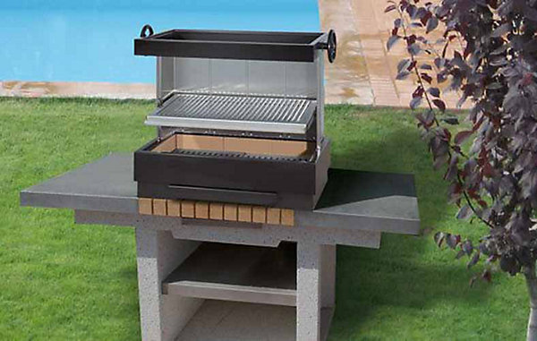ESCALOR Barbecue inox ES VERBENA charbon de bois
