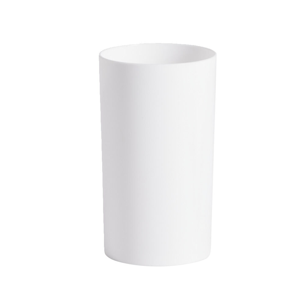 Gobelet salle de bain plastique blanc Ø6,5xH12cm