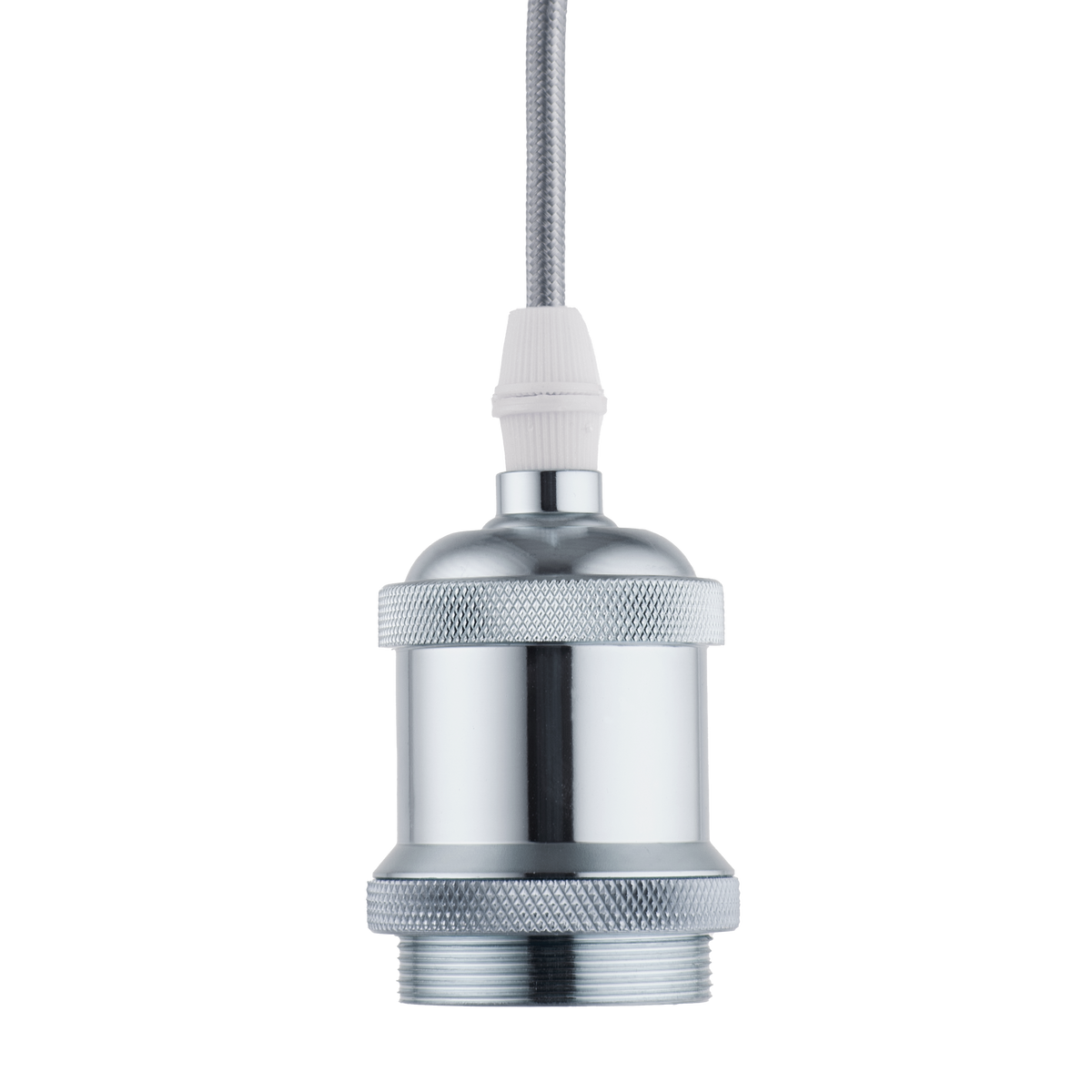 Lighto | Pendel Chroom E27 Fitting | Vintage | 1.5m Snoer | Met Plafondkap