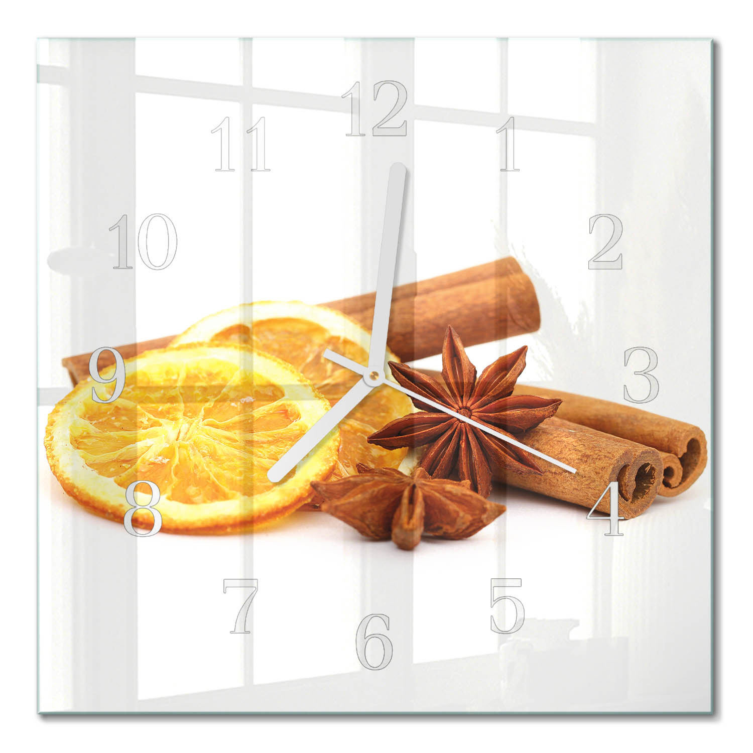 Zegar na ścianę 30x30 Wanilia z Cytryną nowoczesny na ścianę