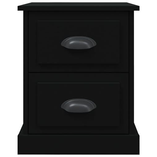 NNEVL Bedside Cabinets 2 pcs Black 39x39x47.5 cm Engineered Wood