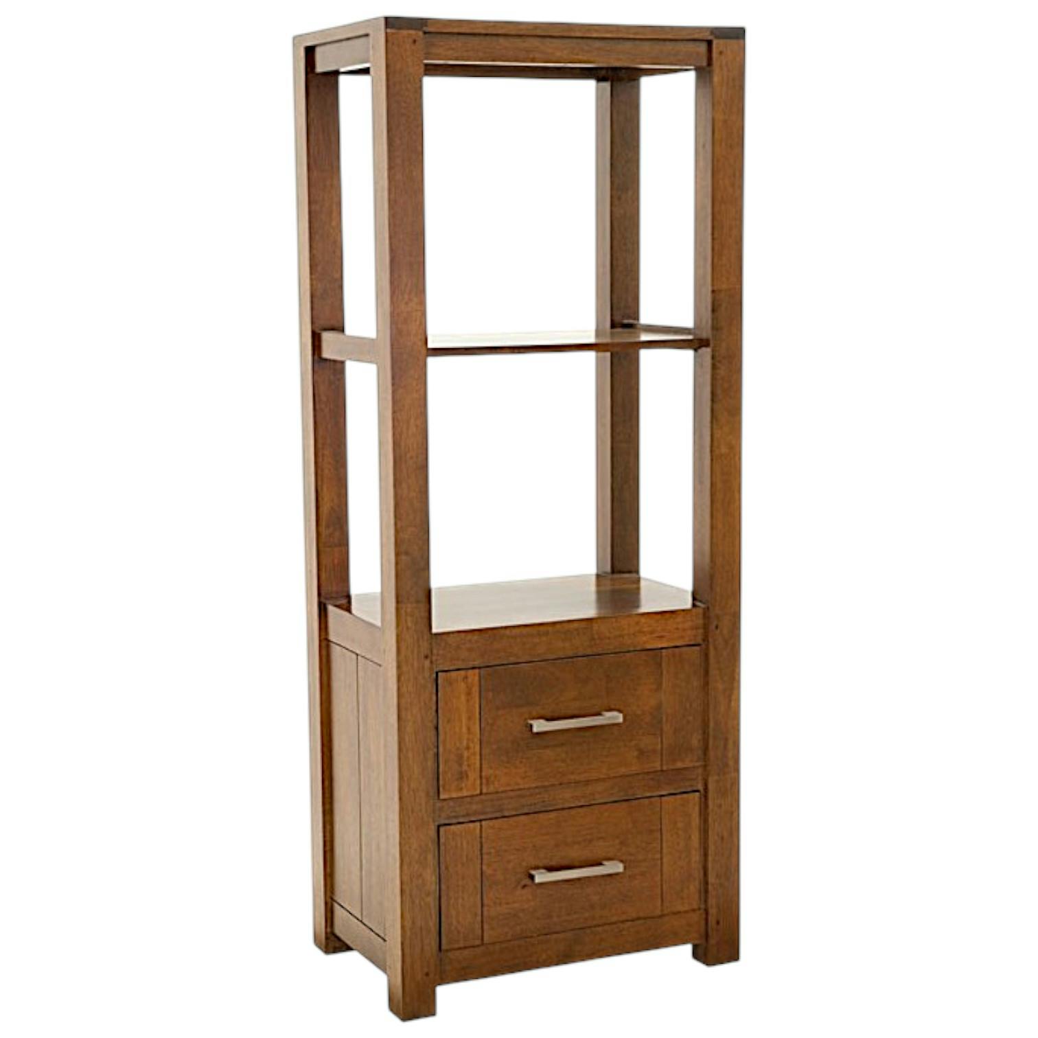 Colonne étagère moderne hévéa massif H150cm ATTAN