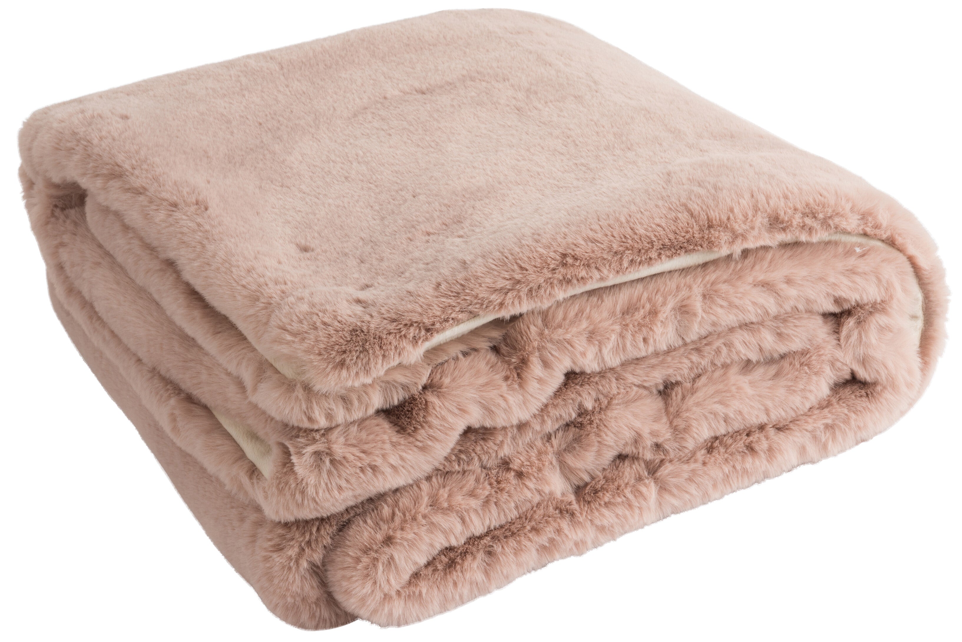 J-Line plaid Cutie - fleece deken – polyester – poederroze - 180 x 130 cm