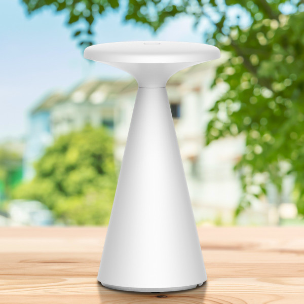 Lampa stołowa akumulatorowa PAROS biała LED 1.8W wys:20,3cm Polux