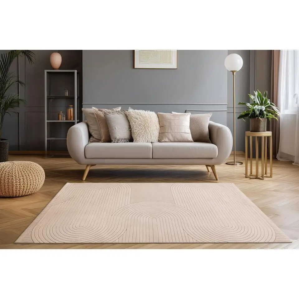 Batucci Vloerkleed Lalee - Japandi stijl - 80x150 cm taupe
