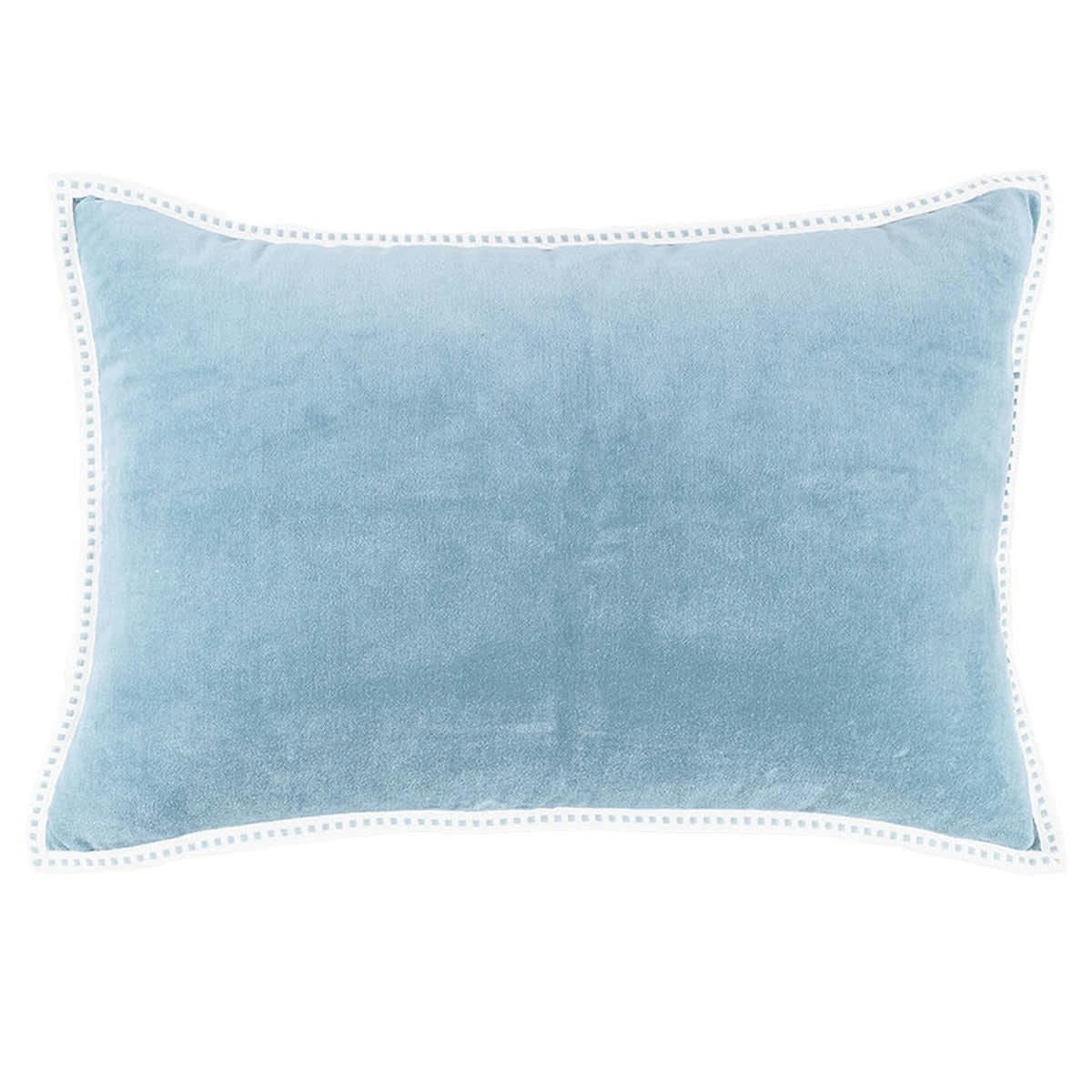 ERIN - Coussin velours de coton  60x40 vert céladon