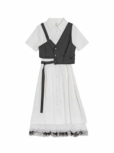 2 in 1 Shirt Dress- 26SRD028C