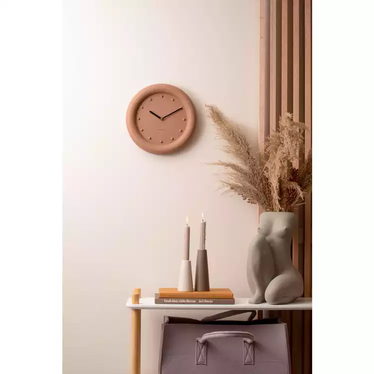 Karlsson Petra Analogue Wall Clock - Terracotta