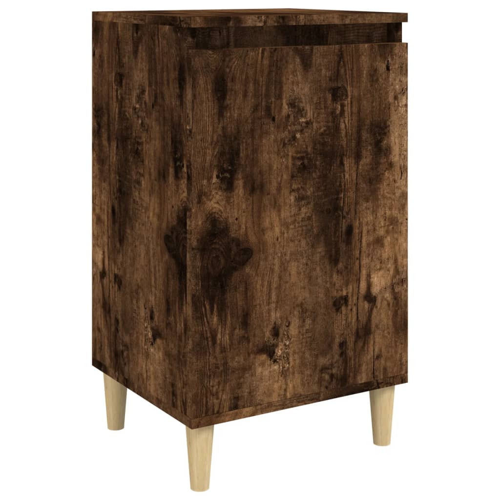 Szafka Nocna Stolik Komoda Brązowa z Drzwiami Do Sypialni 40x35x70 cm