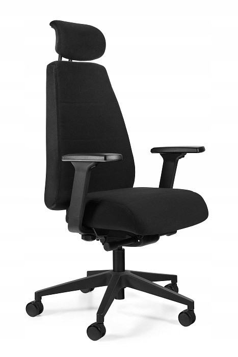 Fotel biurowy ergonomiczny Sigma czarny tkanina