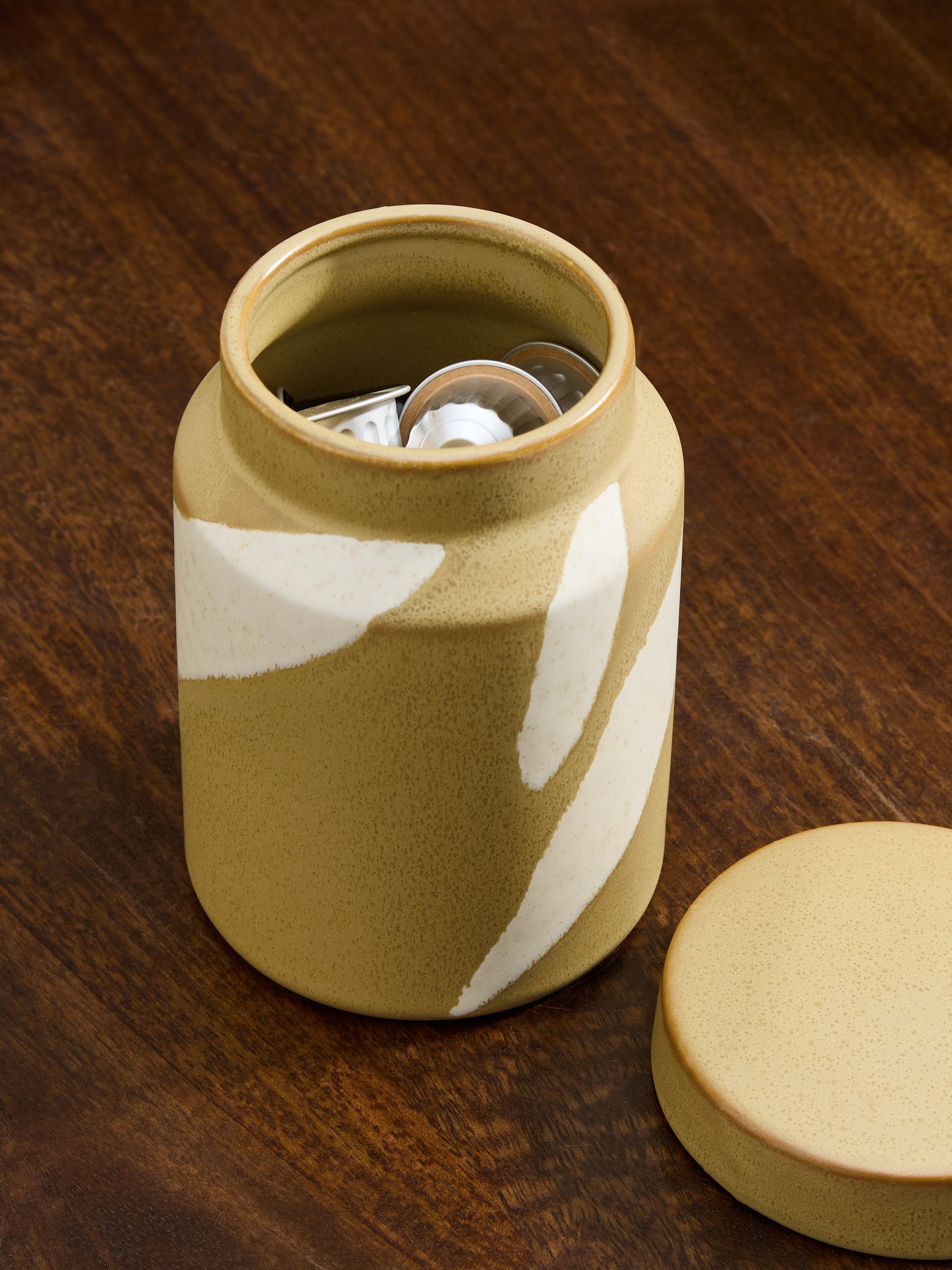 Enzo Mustard Storage Jar in Yellow