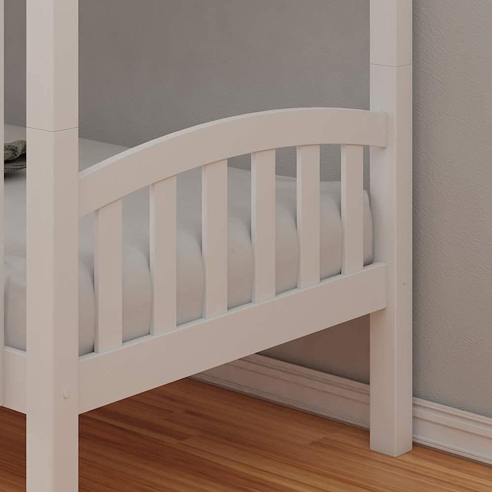 KOSY KOALA Bunk Bed Kids White 3ft with 2 Mattresses Twin Wooden Children Bedroom Furniture