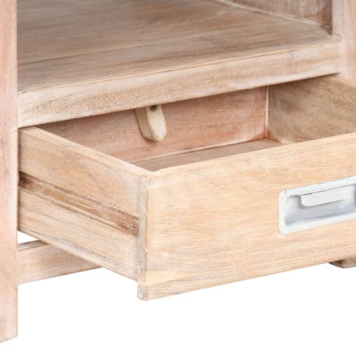 NNEVL Bedside Table 40x30x60 cm Solid Acacia Wood
