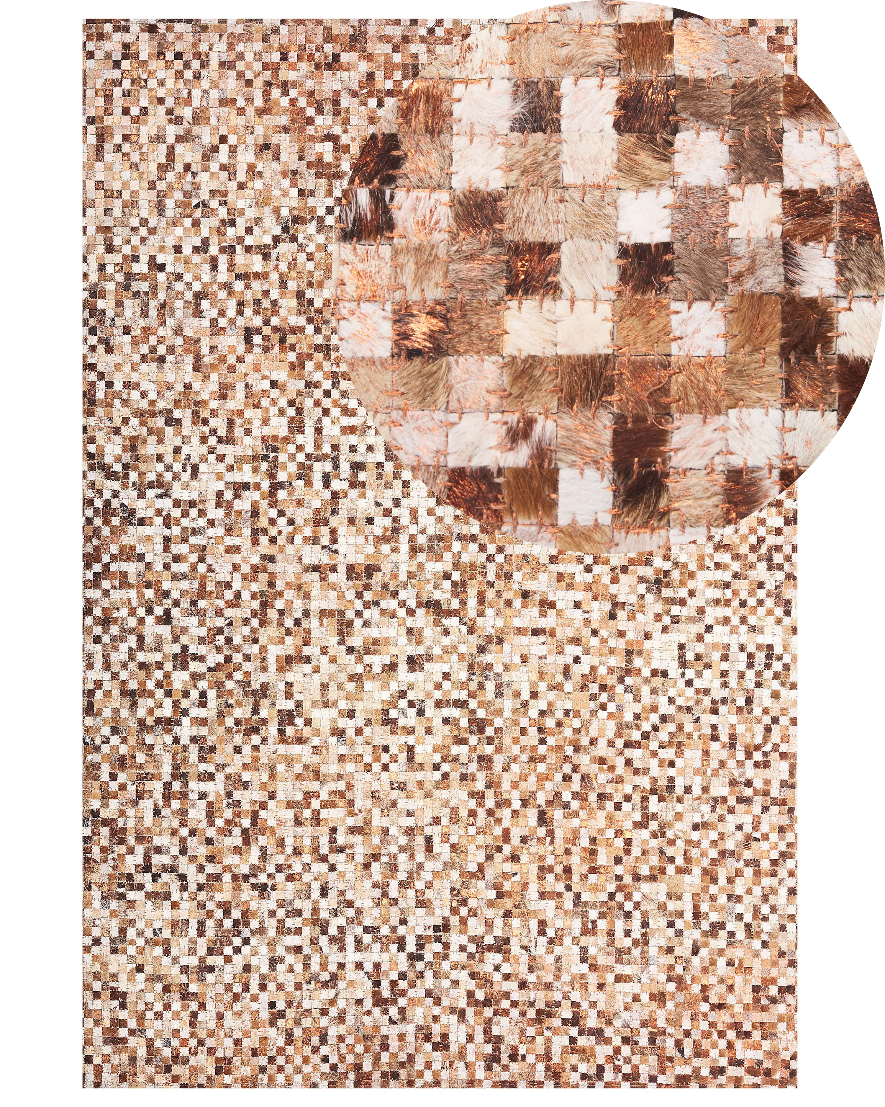 Rug TORUL Brown 140 x 200 cm Leather