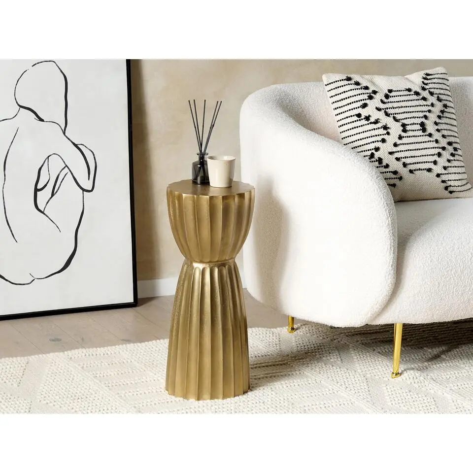 OUYEN - Bijzettafel - Goud - Aluminium