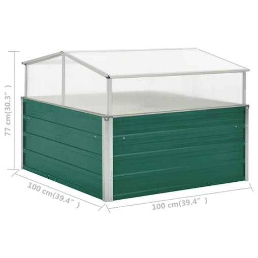 NNEVL Greenhouse Green 100x100x77 cm Galvanised Steel