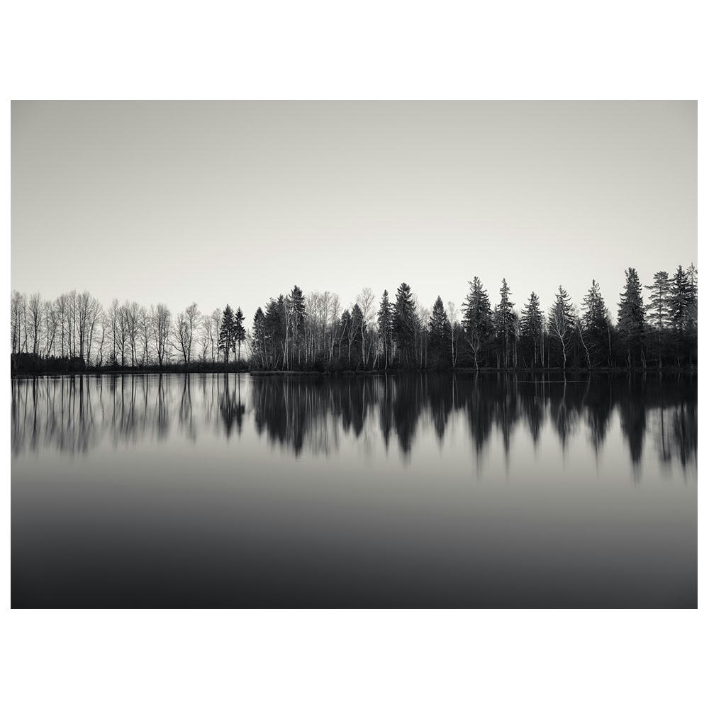 - Tableau impression sur toile arbres se reflétant sur l'eau 60x80cm