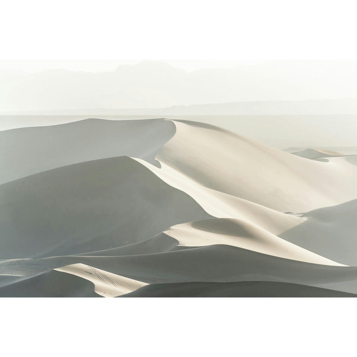 GRANDS ESPACES - Tableau sur verre sable blanc 45x65 cm