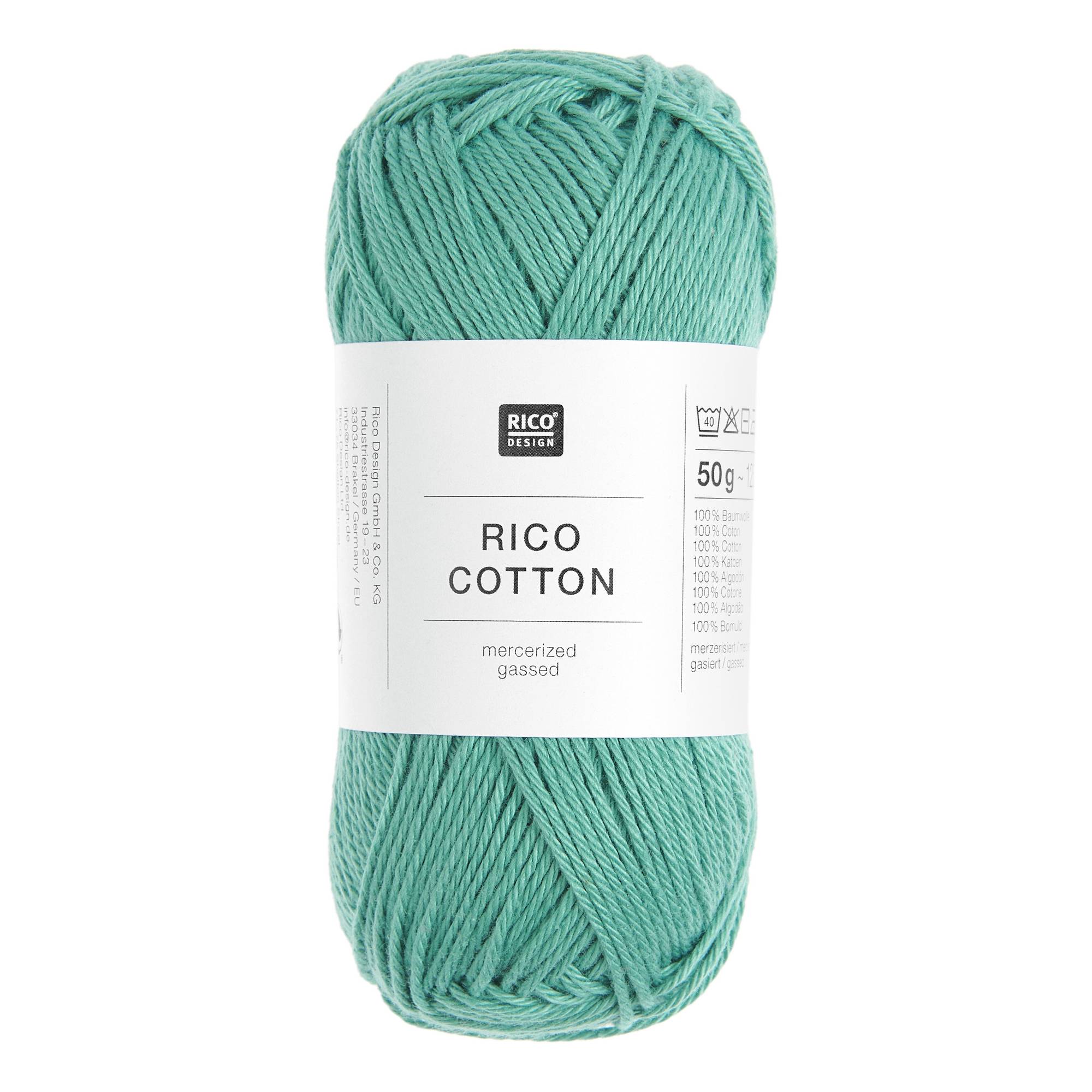 Rico Essentials Teal Cotton 4ply 50g