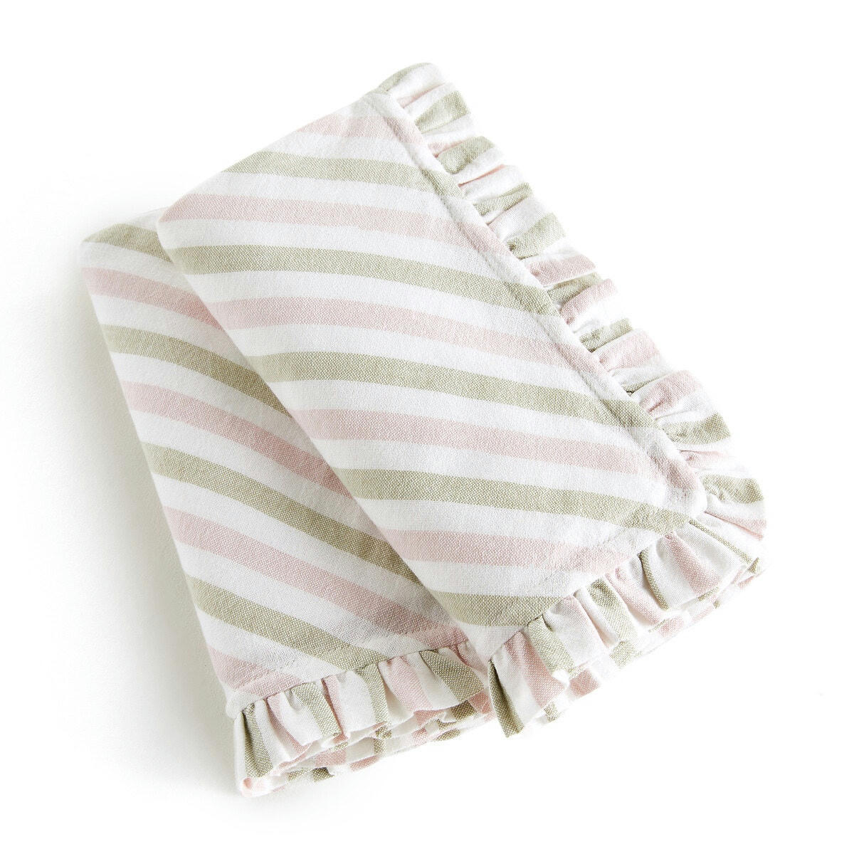 Lot de 2 serviettes de table rayées coton, Bridget