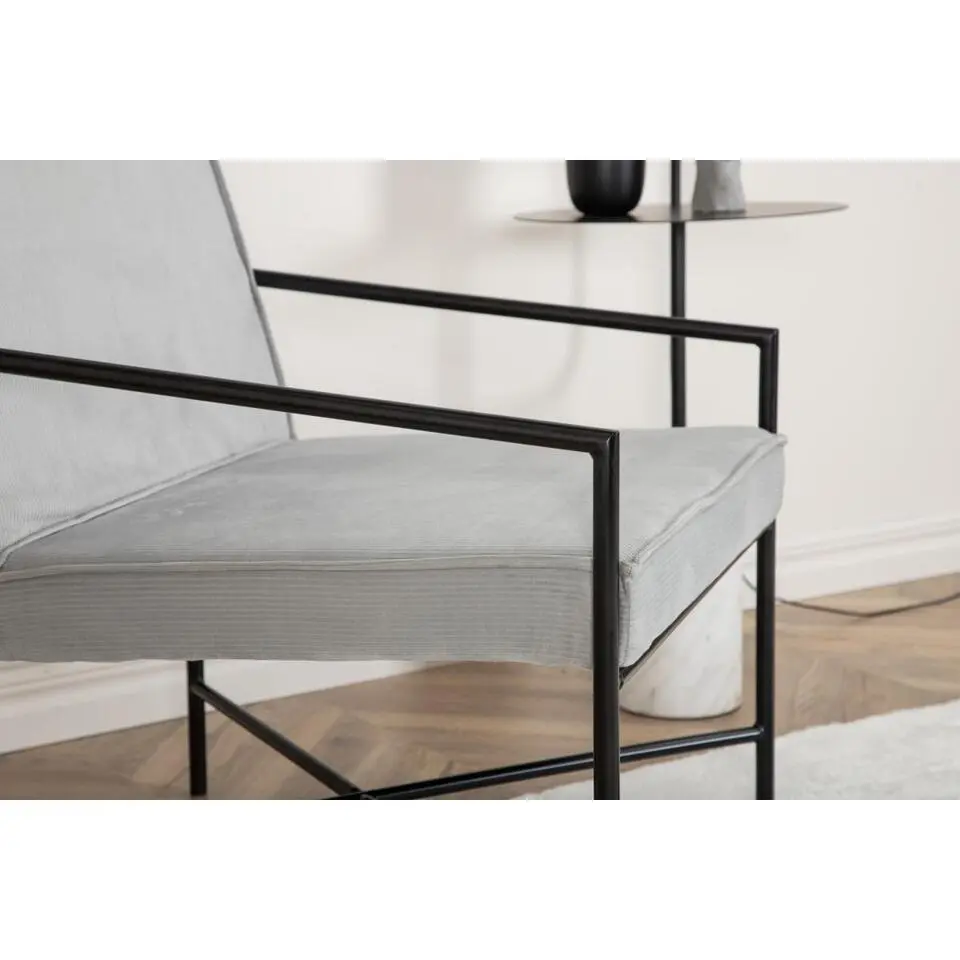 Svea - Nara fauteuil - velvet - grijs