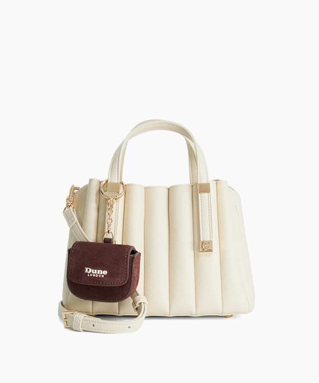 Dinkydolly Ecru - Mini Pleated Tote Bag with Purse