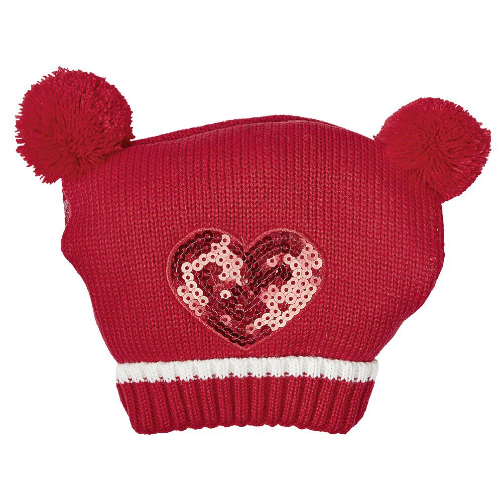 Bonnet de No&euml;l pour chien rouge à sequin