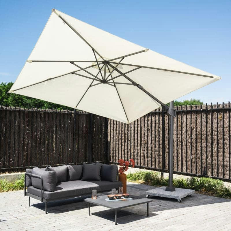 HÉLIOS - Parasol déporté 3x3m ecru