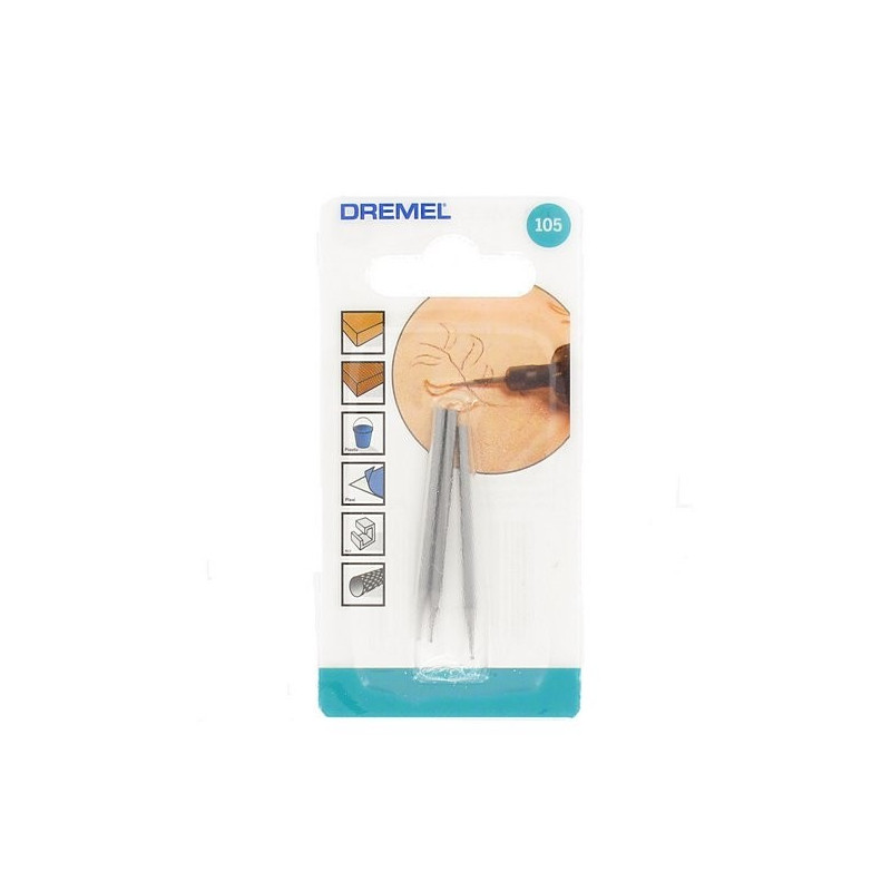 Fraise à graver cylindrique Ø 8 mm 3 pièces DREMEL