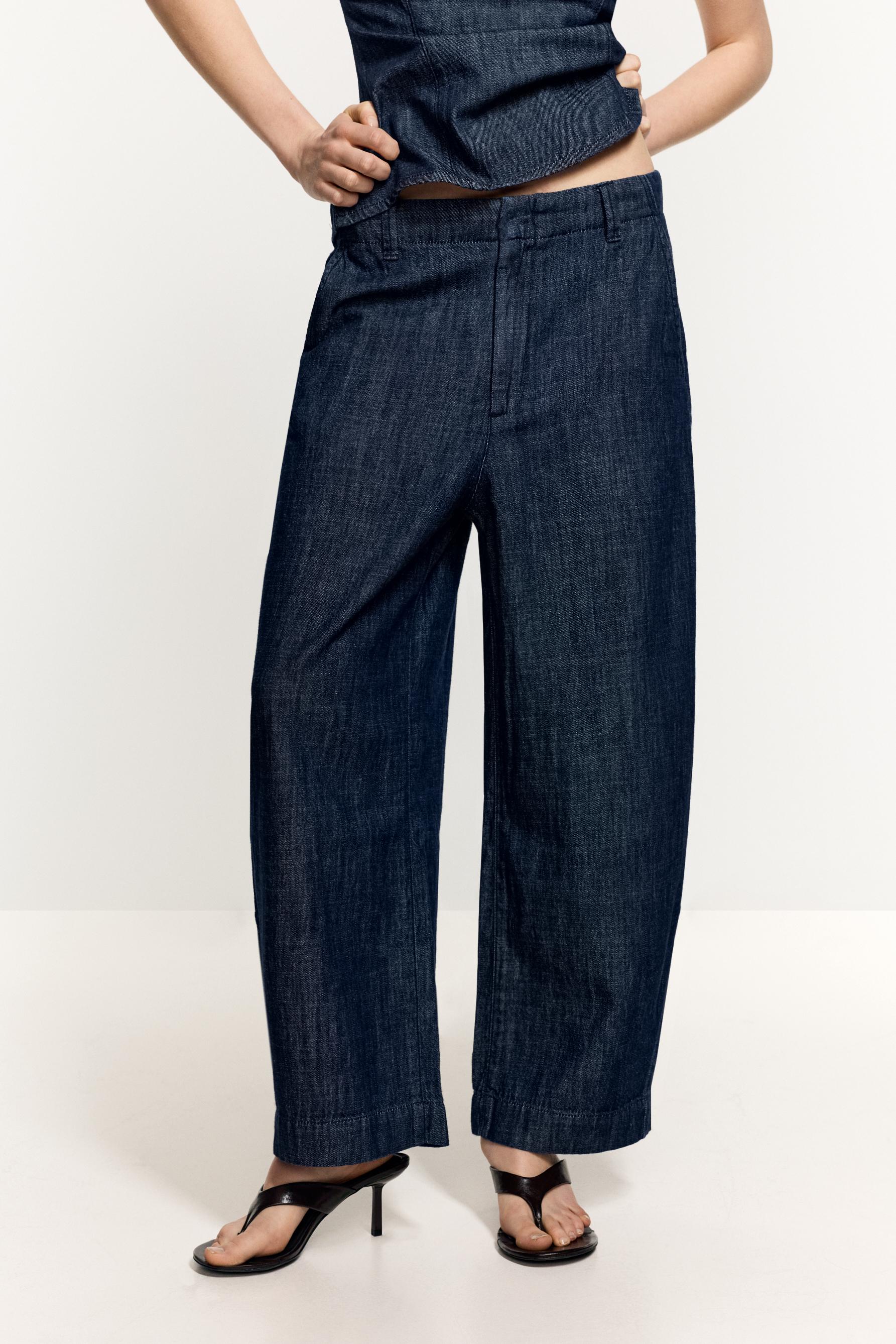 Jeans wide leg cropped