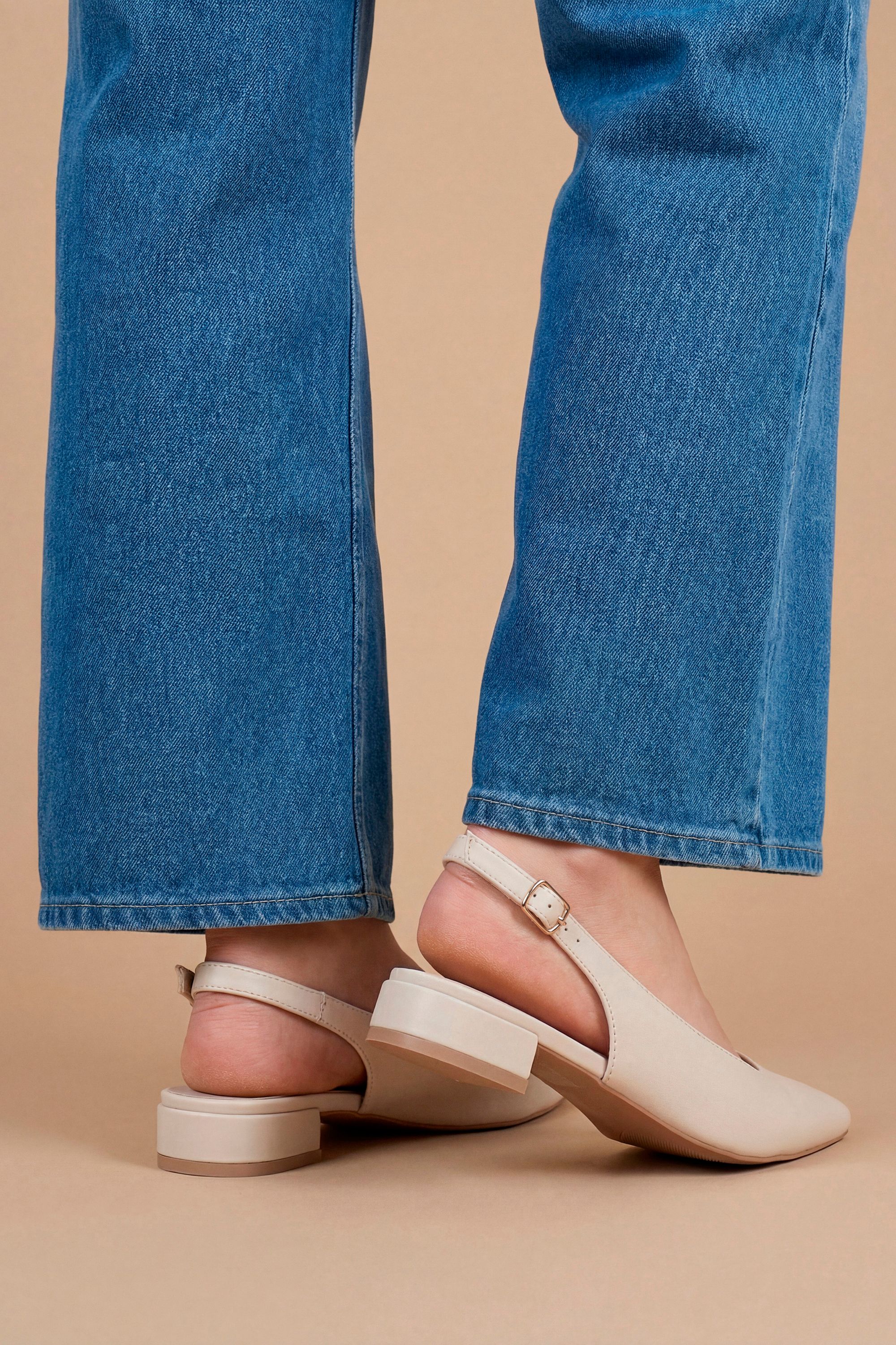 Dorothy Perkins Jerry Faux Leather Slingback Pointed Flat Shoes