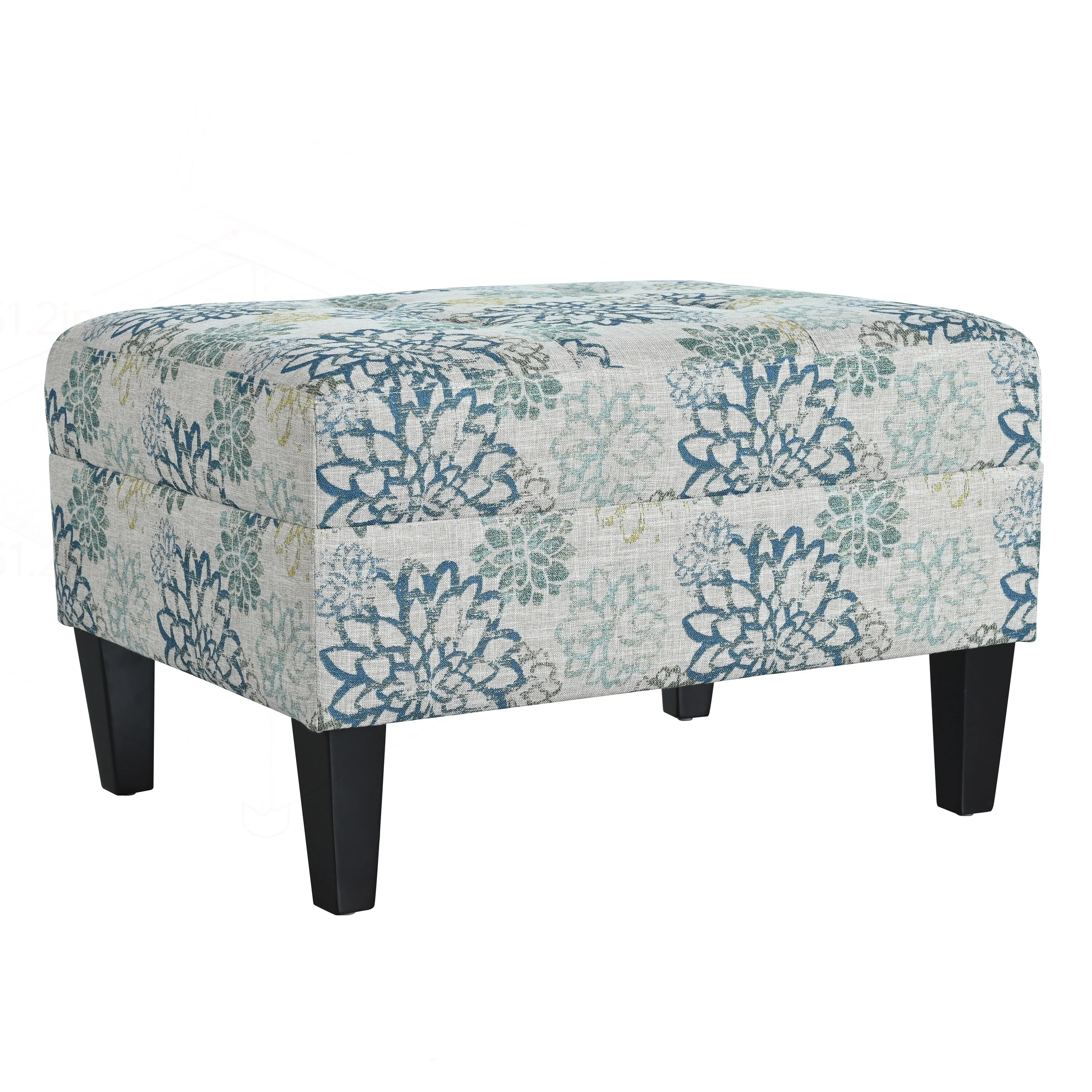 Versatile Ottoman with Cushioned Comfort and Stylish Birch Legs