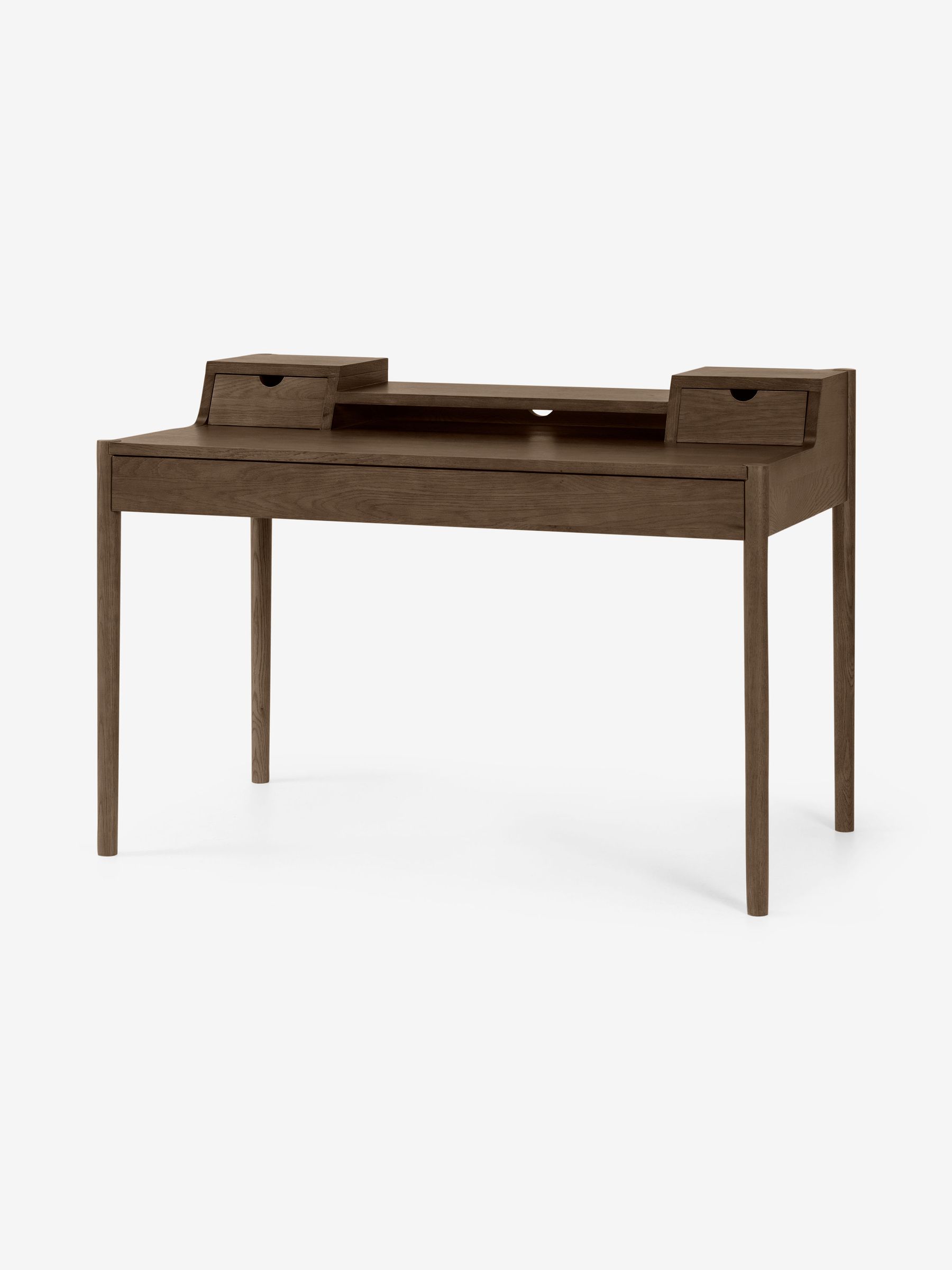 Leonie Wide Office Desk in Dark Stain Oak