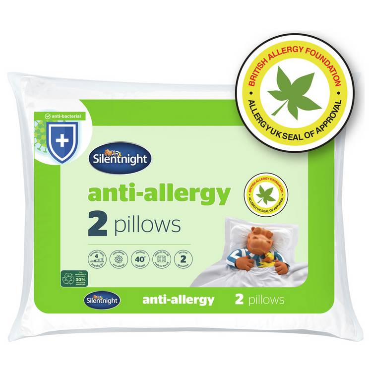 Silentnight Anti-Allergy Medium/ Soft Pillow - 2 Pack