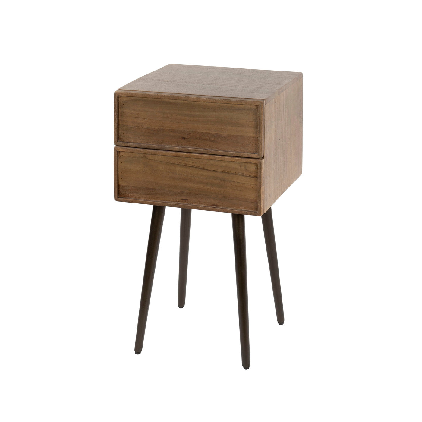 Giga Meubel Nachtkastje Frame - Bruin Acaciahout - 35x35x61cm