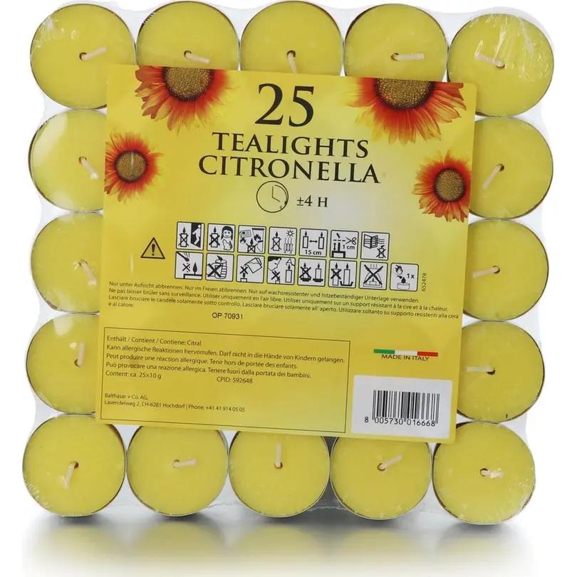 Teelicht 25er-Set Citronella
