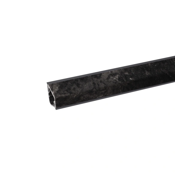 Wandanschlussleiste, BxHxT: 2,4 x 1,6 x 410 cm, schwarz