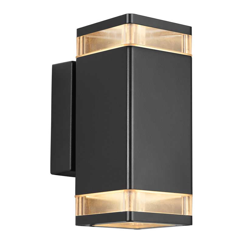 Nordlux Elm Wandlamp Buiten - 2-lichts GU10 - IP44 - Zwart