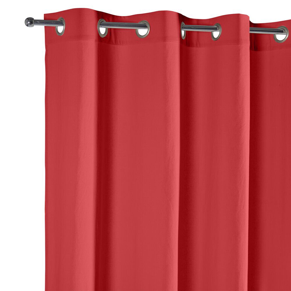 Rideau à oeillets 140x240cm uni rouge