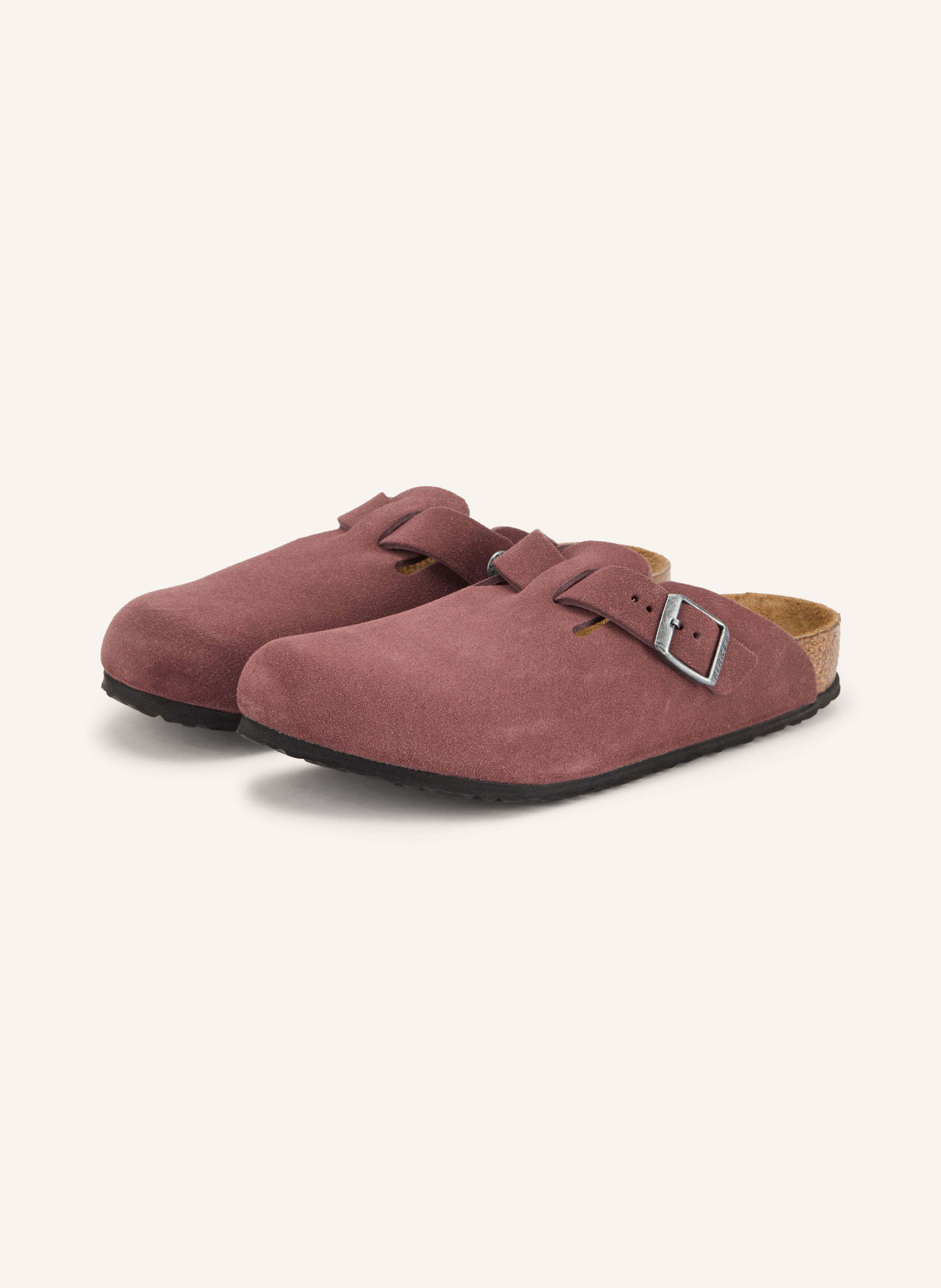 BIRKENSTOCK Pantoletten BOSTON KIDS LEVE PEPPER SUEDE LEATHER