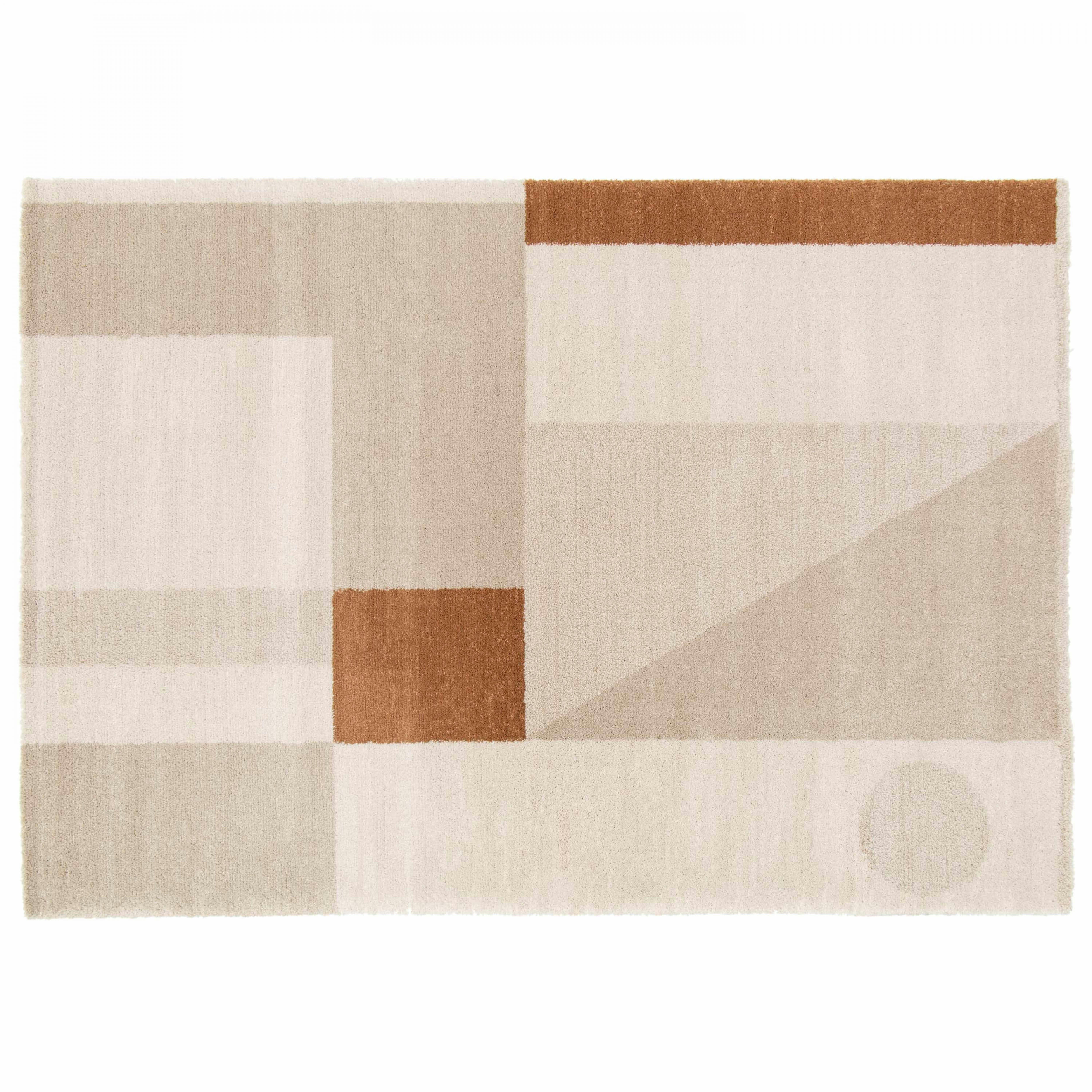 CUBRIK - Tapis rectangulaire motif graphique à poils courts 160 x 230 cm
