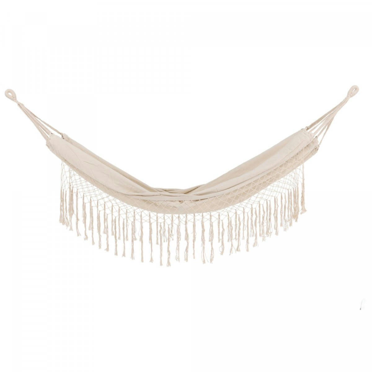 SFAX - Hamac bohème en tissu beige