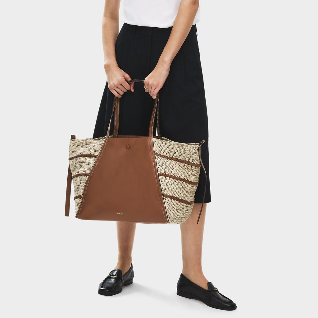 The Delphine - Raffia - Extra Large Open Top Tote