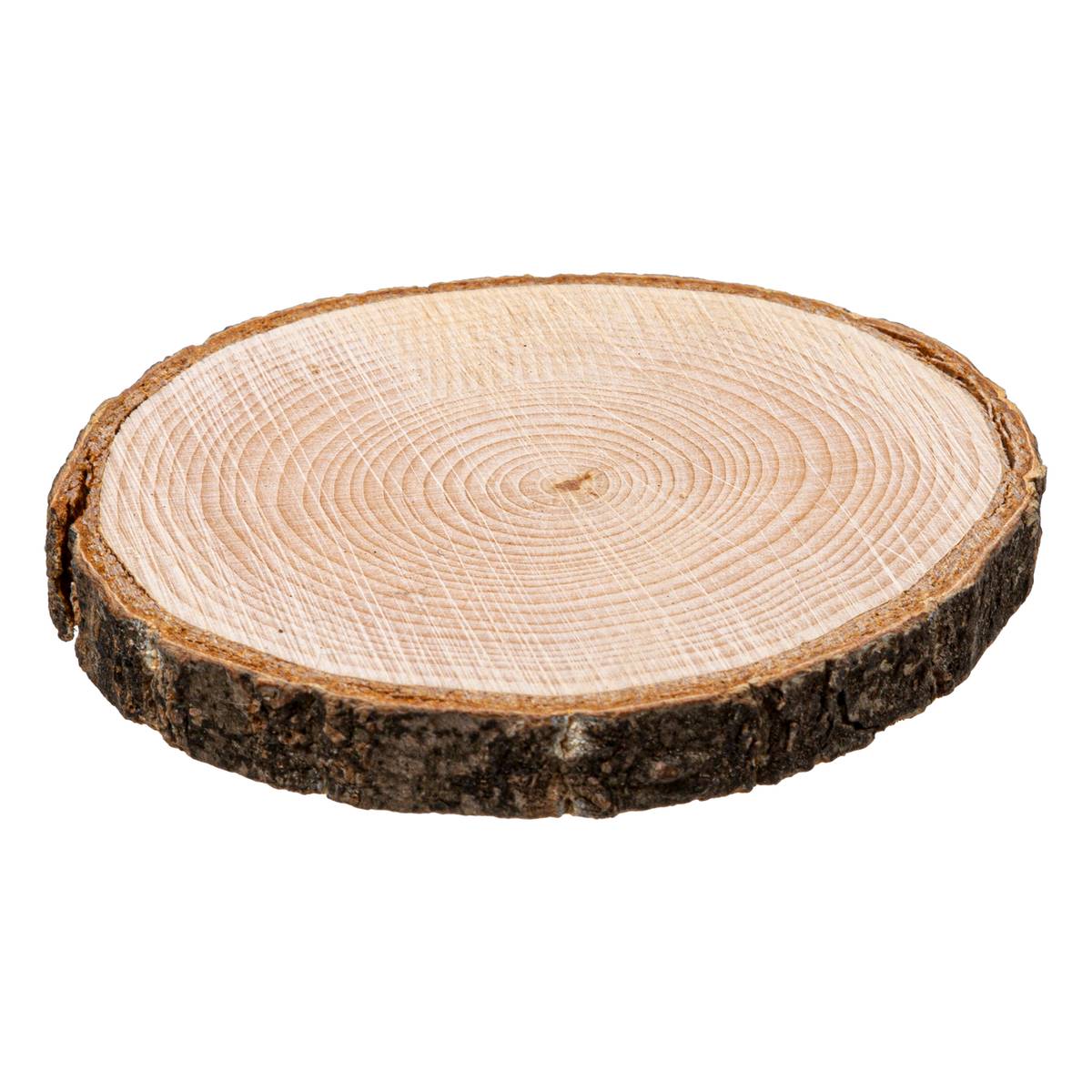 Set of 4 coasters "Bark" D.10 cm, Brown